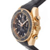 Rose Gold Fake Omega Seamaster Planet Ocean Chronograph 232.63.46.51.01.001 Dial Black